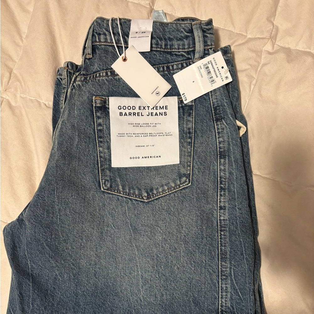 Good American Good Extreme Barrel Jeans